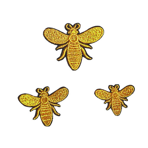 自粘刺绣贴小蜜蜂图案补丁贴布贴衣服羽绒服裤子包装饰修补破洞贴 - 图3