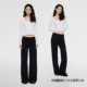 Autumn and winter thickened wool straight-leg bootcut pants and sweatpants