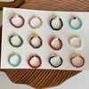 Original American 14K gold natural pearl cultural ring elastic rope south red beeswax turquoise can be customized without fading