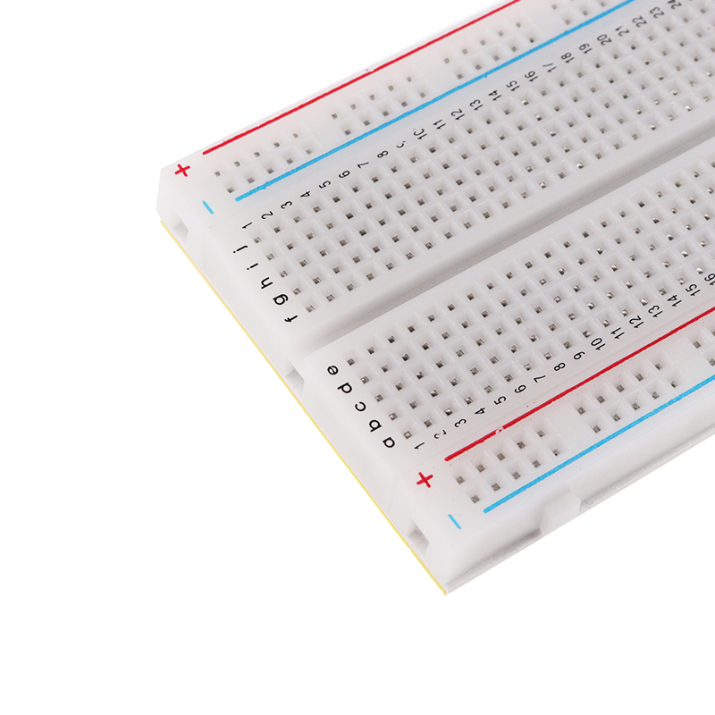 面包板400孔实验板PCB电路板万用能板长8.5CM 宽5.5CM可拼接 - 图0