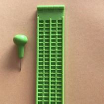 Braille writing board Exercise School text Light green 4 Line suit with cardboard writing special 28 square green