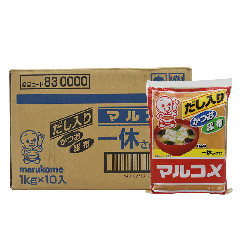 一休丸米味噌汤白酱日本进口味噌酱白味噌1kg*10包 日式海鲜汤料 - 图3