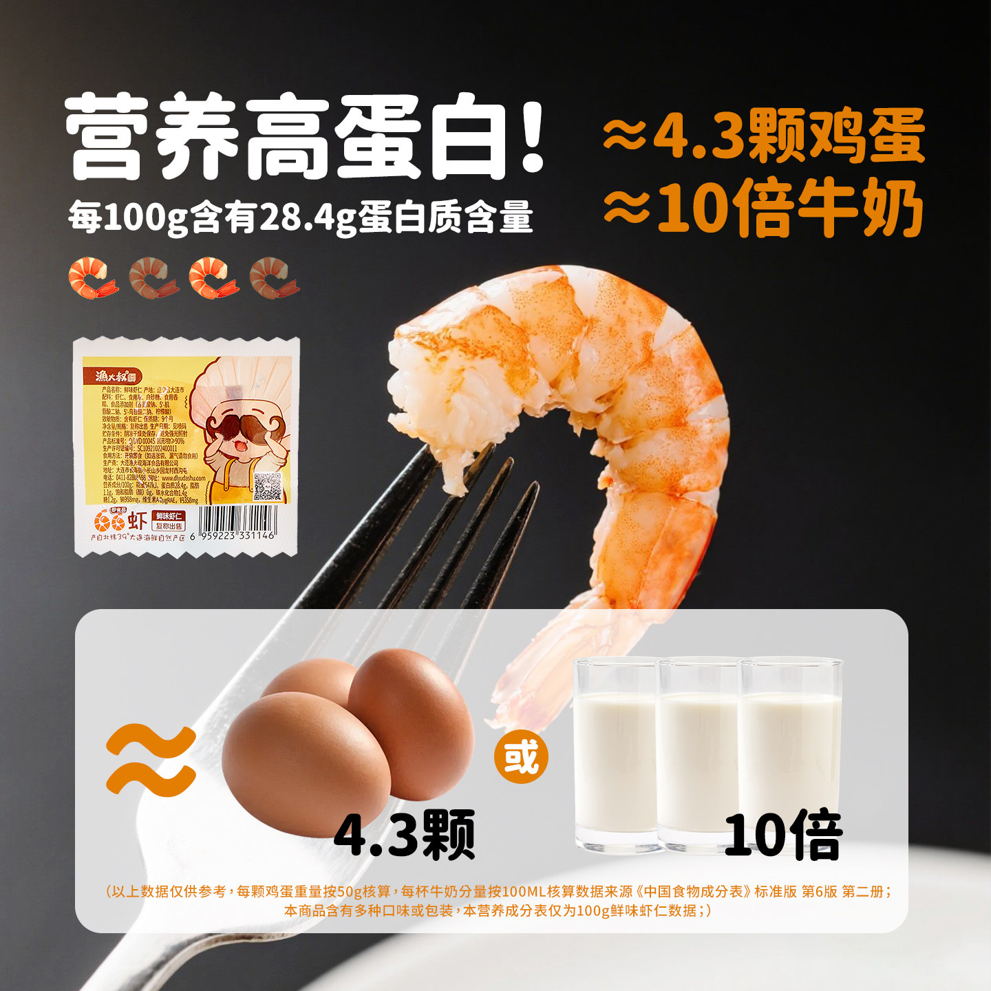 渔大叔虾仁即食办公室零食孕期健康大虾虾干虾肉大连特产海鲜零食,淘宝优惠券,粉丝福利购,淘宝优惠卷