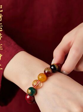 官方高含量朱砂手串手链天然女正