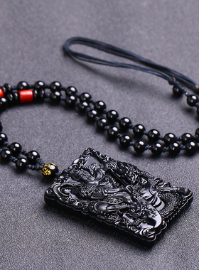 精雕立体关二爷武财神男士吊坠