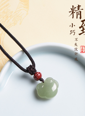 和田玉平安扣如意吊坠女
