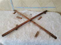 70s clothes hanging bamboo clips 2 pieces of single sell