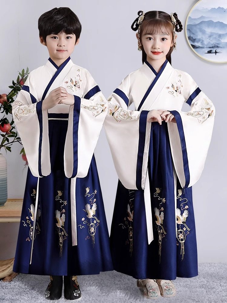 汉服男童中国风国学服古装书童服装弟子规三字经小学生儿童演出服,淘宝优惠券,粉丝福利购,淘宝优惠卷