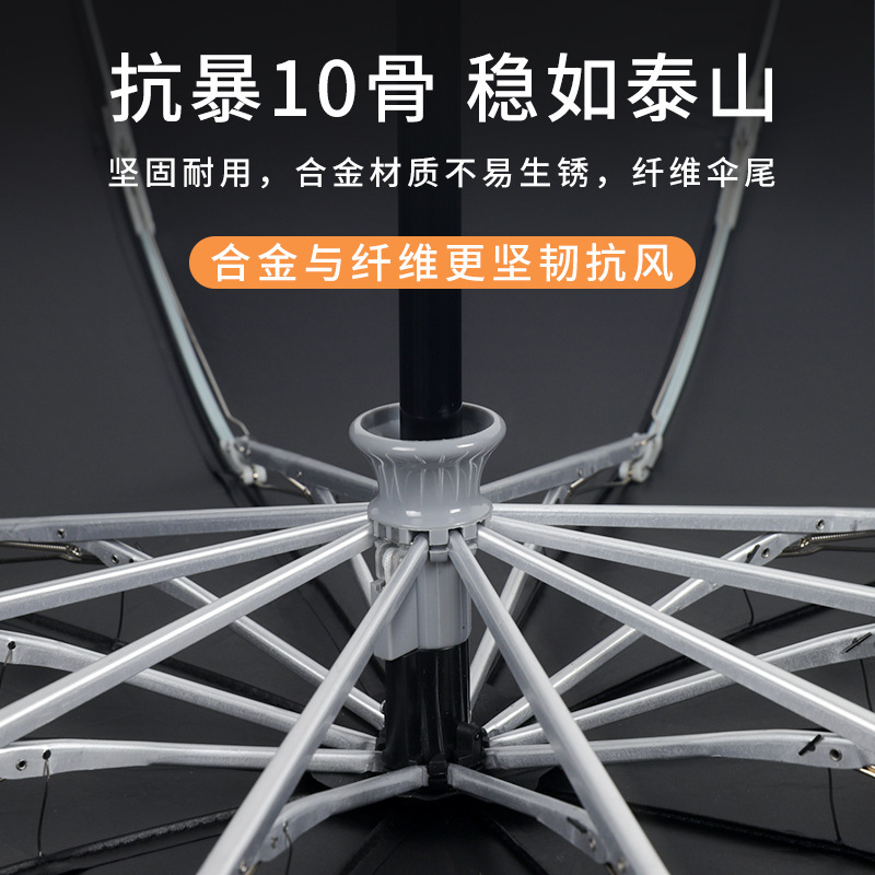 红叶伞车载全自动反向伞晴雨两用节节收安全防回弹男士折叠商务伞
