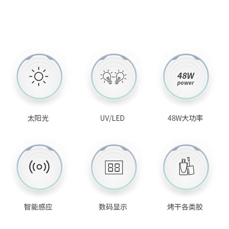 新款感应美甲灯光疗机速干指甲烘干机UV烤灯LED美甲仪小型家用 - 图1