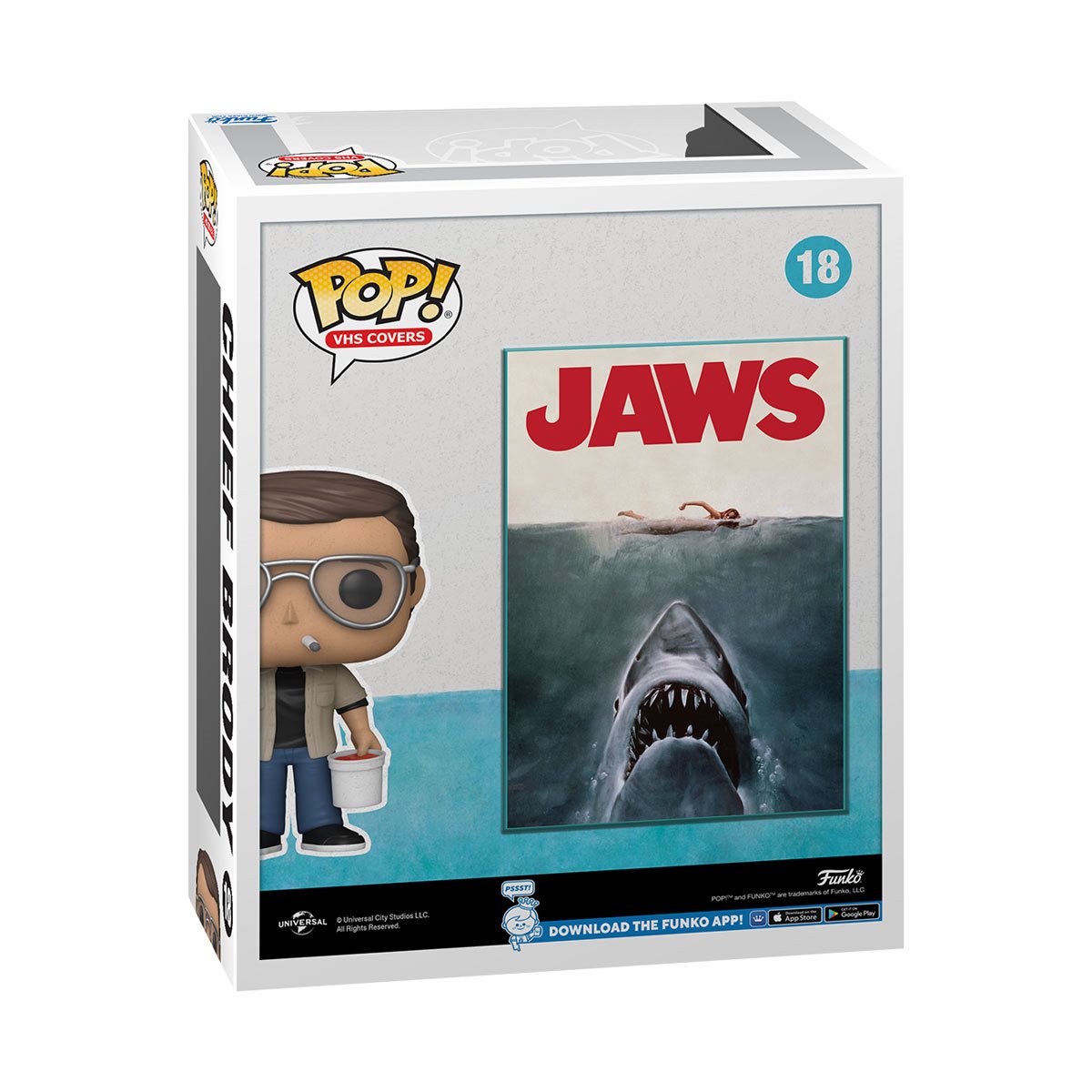 Funko POP大白鲨Jaws海报收藏盒警长Chief Brody公仔摆件2023版18 - 图0