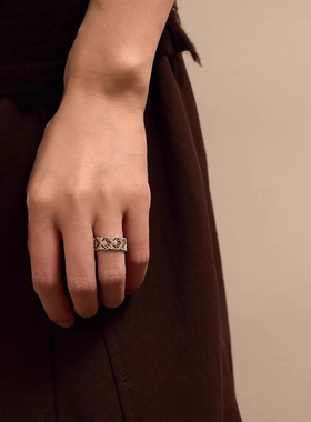 Céleste吟缕虎眼石戒指女