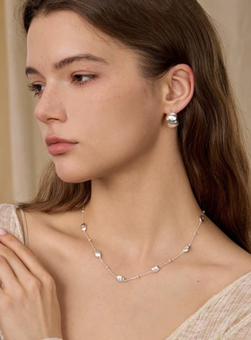 Céleste星夜丝光星云拉丝项链女