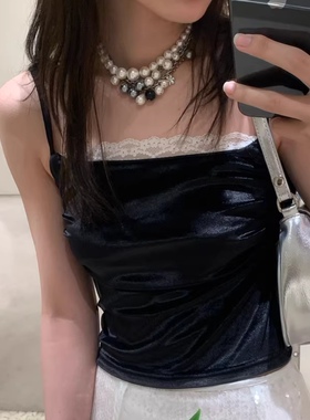 百搭黑白叠戴多层珍珠项链