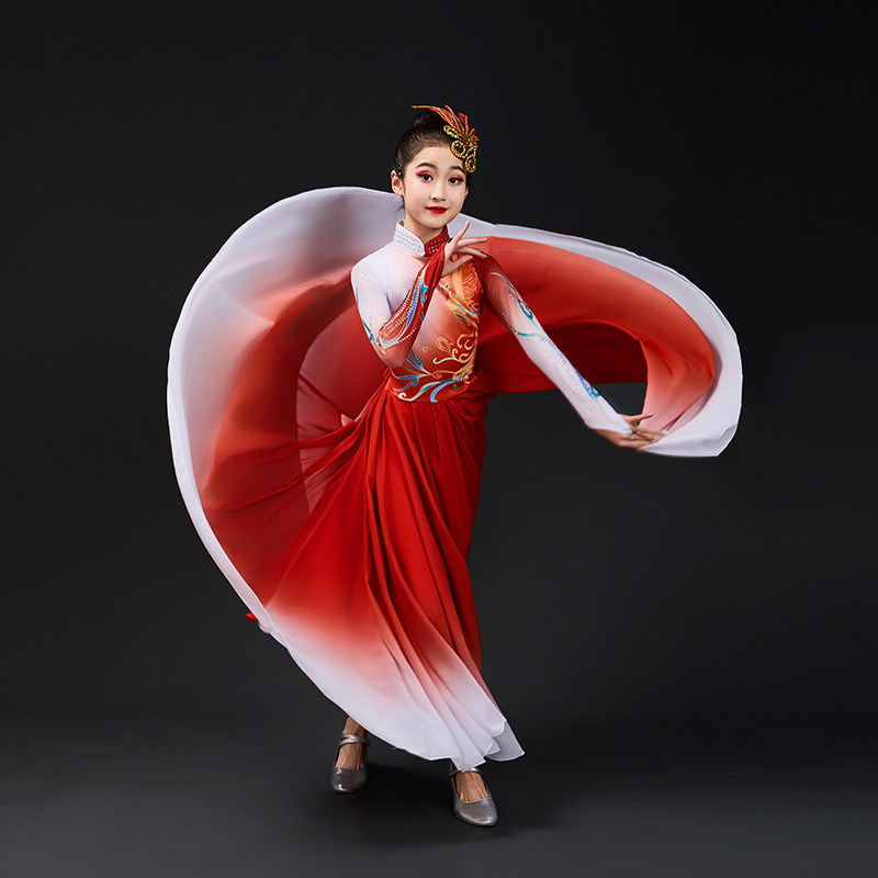 2025新款学生开场舞大摆裙六一儿童演出服舞蹈表演服灯火里的中国,淘宝优惠券,粉丝福利购,淘宝优惠卷