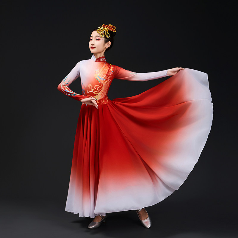 2025新款学生开场舞大摆裙六一儿童演出服舞蹈表演服灯火里的中国,淘宝优惠券,粉丝福利购,淘宝优惠卷