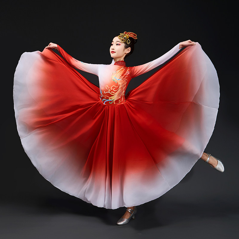 2025新款学生开场舞大摆裙六一儿童演出服舞蹈表演服灯火里的中国,淘宝优惠券,粉丝福利购,淘宝优惠卷