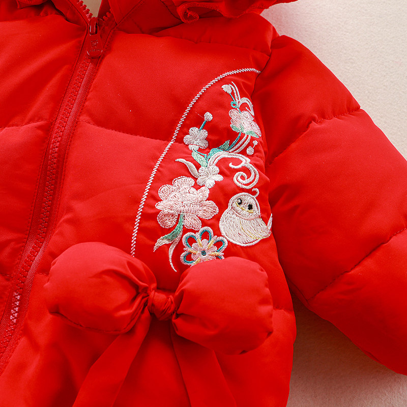 拜年服女宝宝过年冬季新年连体衣 卟哩卟哩连身衣/爬服/哈衣
