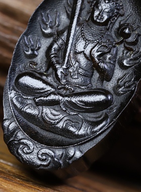 披毛犀牛角老亚佛牌吊坠收藏送礼养生仙品鱼子纹竹丝纹正品