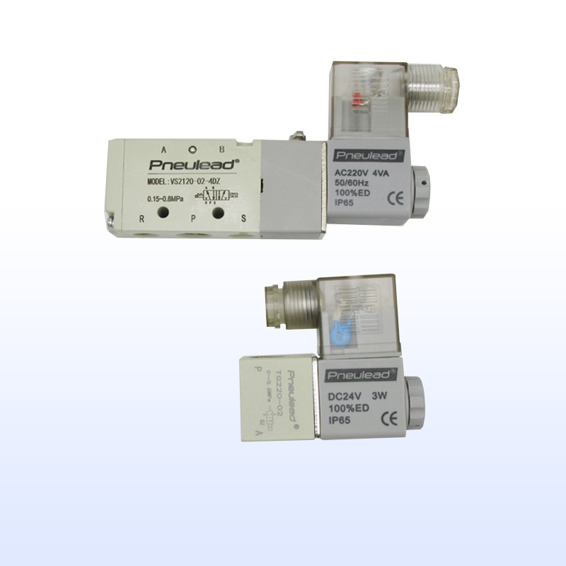 Pneulead纽立得VS2120-02-5DZVS1120-01-5DZ二位五通电磁控制阀 - 图3