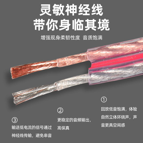 秋叶原音响线音箱线喇叭带神经线发烧音箱专业音响专用音频连接线 - 图1