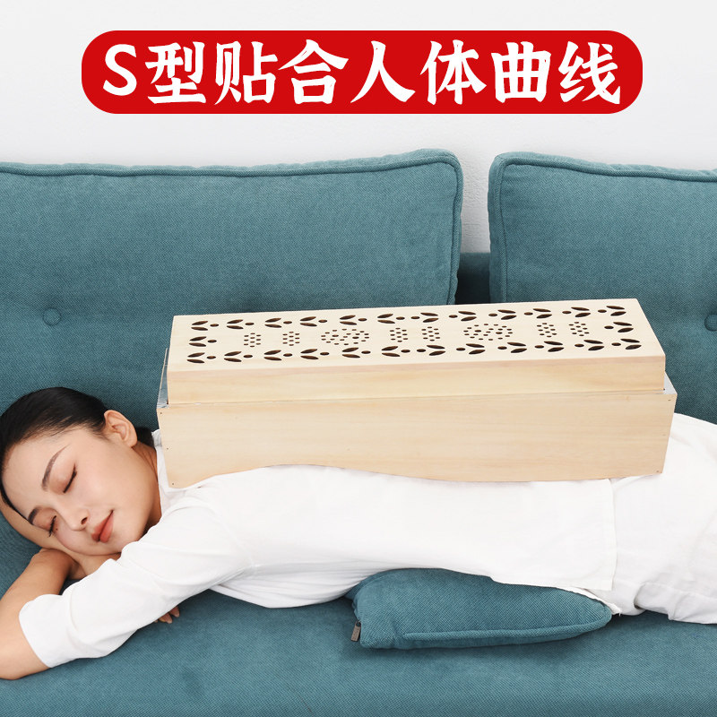 督脉灸工具铺姜灸盒龙骨灸艾绒隔姜灸中医艾灸器具木制大号艾灸箱 - 图0