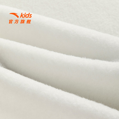 【搜3件65折】安踏儿童女大童针织连帽套头衫保暖中大童加绒卫衣 - 图3