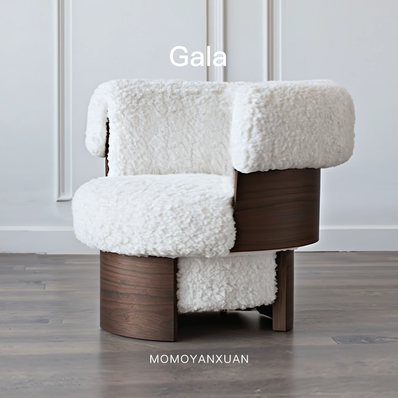 某某严选单人椅客厅单人位沙发阳台单人椅子设计师椅高级感休闲椅 - 图0