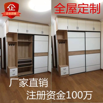 Beijing Rabbit Baby Full House Custom Furniture Wardrobe Overall Master Bedroom set to make a sliding door walk-in cloakroom