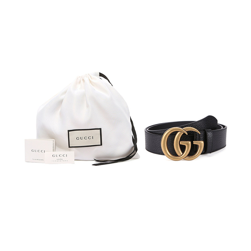 【直发】gucci 20新款男士黑色腰带 IQH箱包海外腰带/皮带/腰链