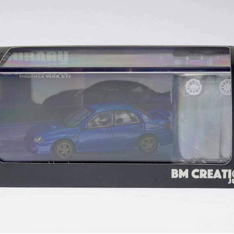 BMC 1 64 合金 斯巴鲁 Impreza WRX Sti 翼豹跑车模型摆件 附配件 - 图3