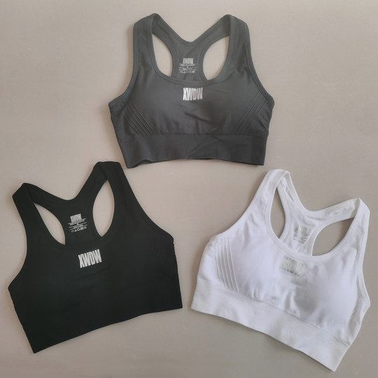 运动文胸一体式无钢圈高强度支持瑜伽健身房训练跑步跳绳防抖速干