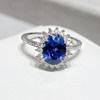 VRAI Princess Diana’s oval sapphire ring Royal blue main stone finished wedding ring Chinese Valentine’s Day gift