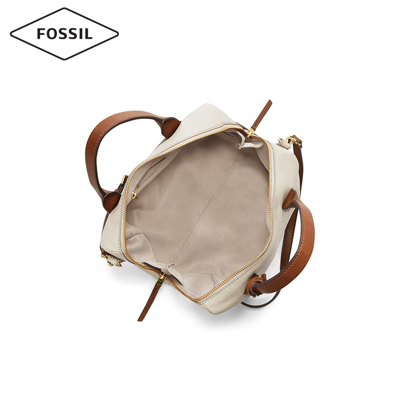 fossil化石波士顿牛皮手提女包 fossil箱包女士包袋