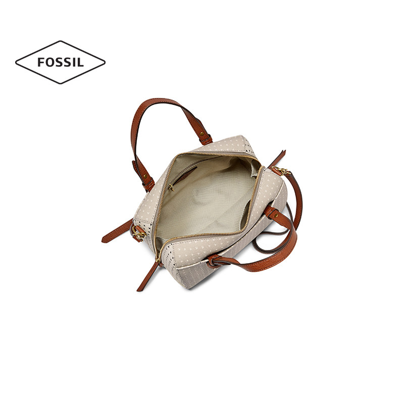 fossil化石高级感简约单肩波士顿包 fossil箱包女士包袋