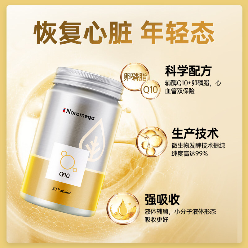 【百亿补贴】挪威noromega辅酶软胶囊 NOROMEGA海外辅酶Q10