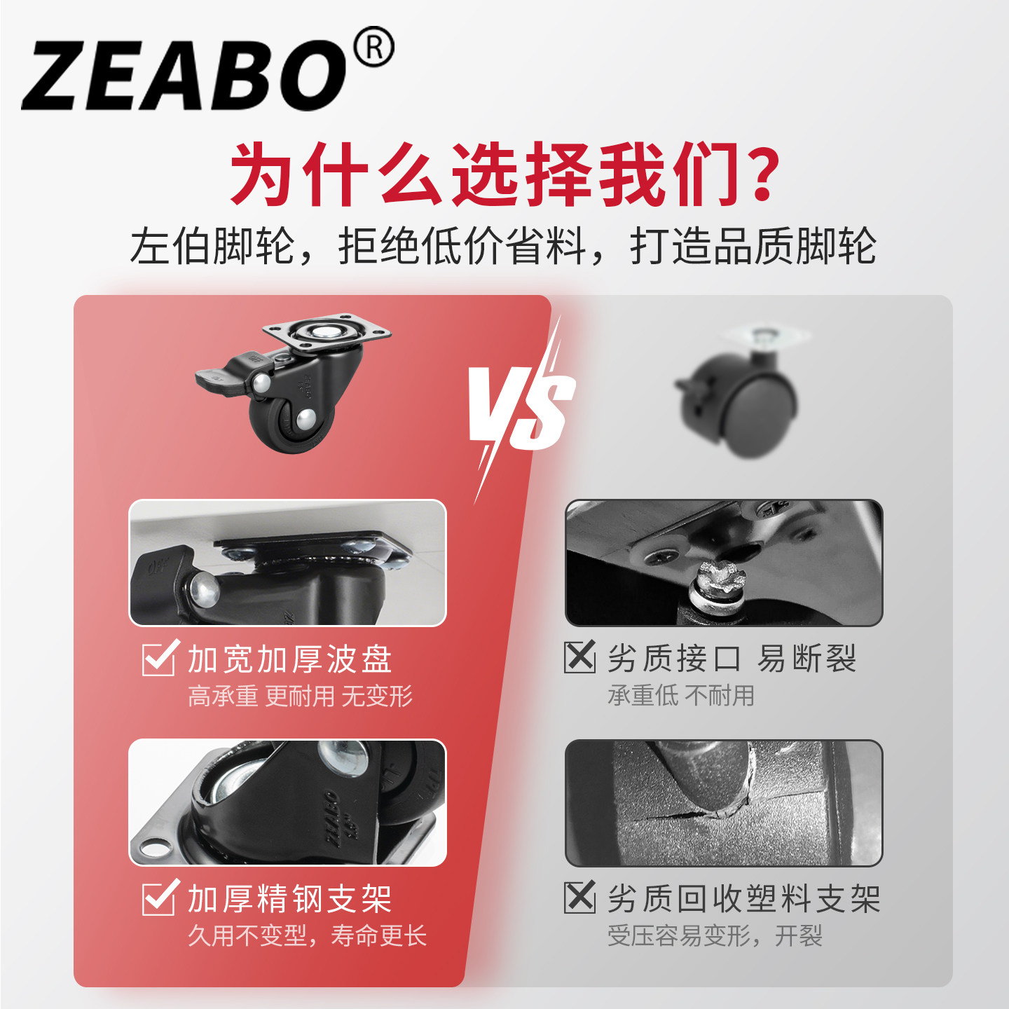 静音万向轮黑色家具脚轮配件滑轮小轮子橡胶轮1寸1.5寸2寸平板型,淘宝优惠券,粉丝福利购,淘宝优惠卷