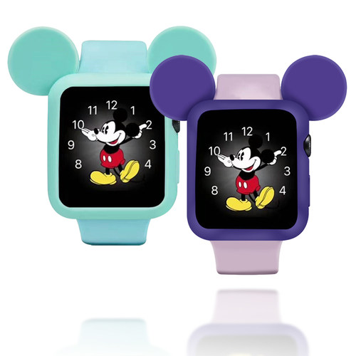 适用Apple Watch7/8/9苹果手表壳SE软iwatch11代防摔保护套iphone watch10米奇卡通保护壳可爱女44/41/45mm46 - 图0
