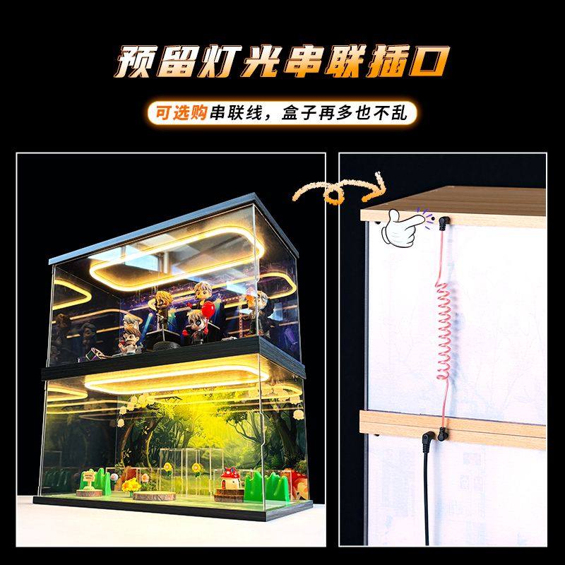 亚克力灯光展示盒适用HACIPUPU森林奇遇系列手办盲盒防尘收纳盒,淘宝优惠券,粉丝福利购,淘宝优惠卷