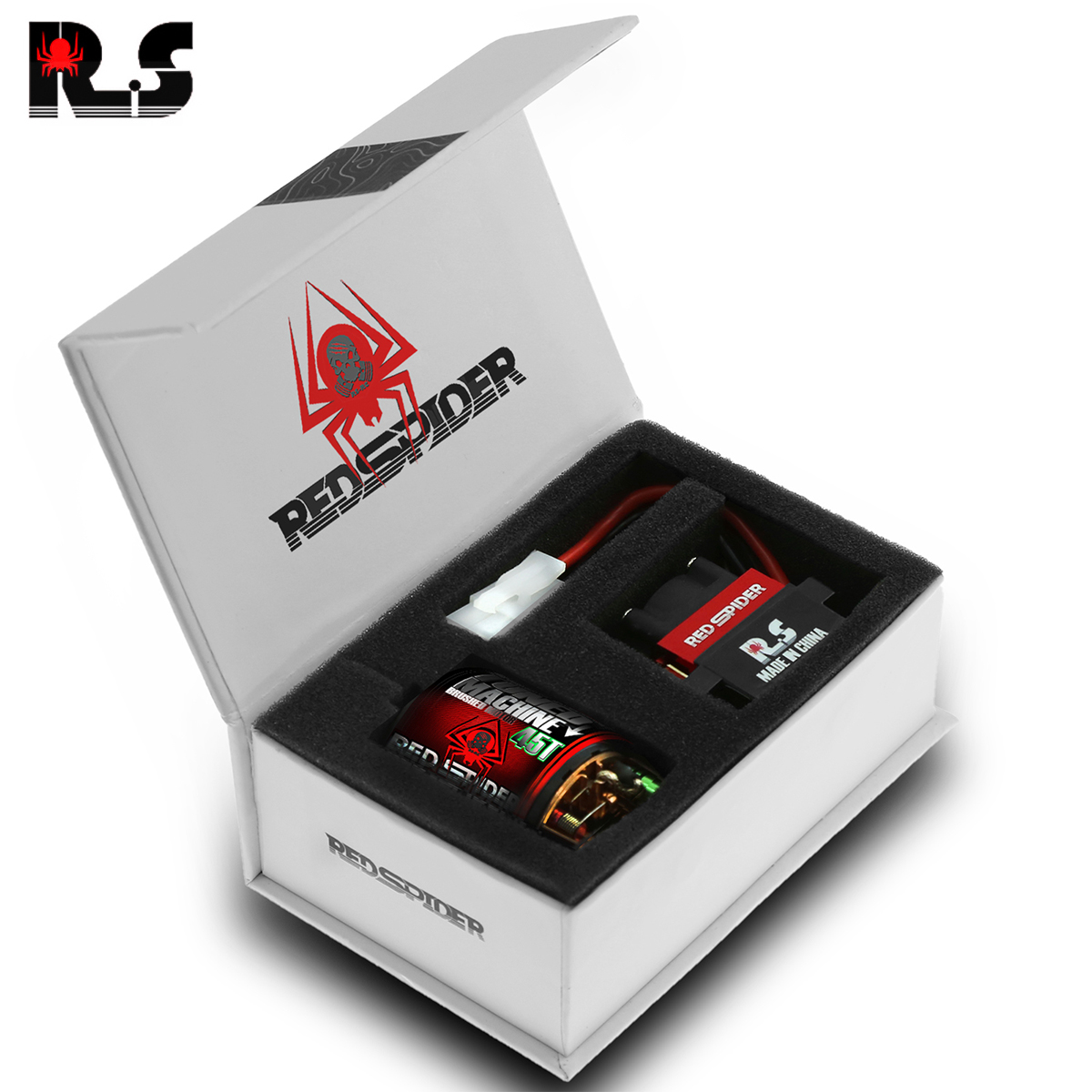 RS红蜘蛛1：10攀爬车电调马达套装SCX10易控酷跑1080电调马达R138 - 图1