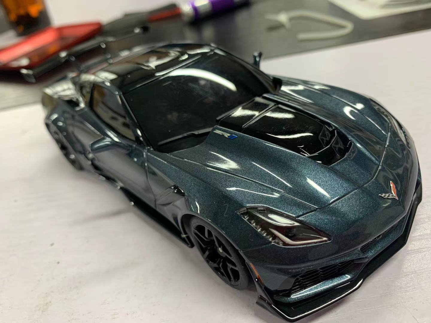 KYOSHO MINI-Z MR03 RWD 蚊车壳雪佛兰科尔维特ZR1 32334BL/Y车壳 - 图0