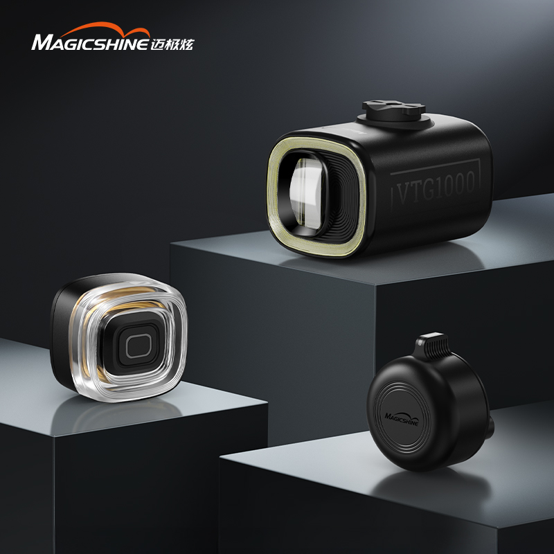 迈极炫小布折叠自行车夜骑灯折叠车前灯尾灯套装VTG1000 - 图0