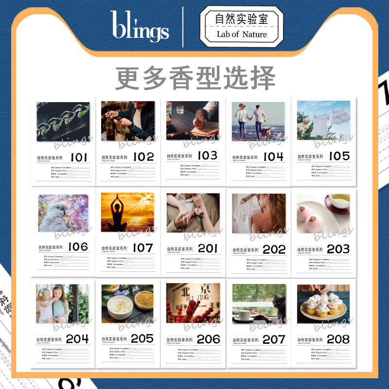 blings旗舰店【blings自然实验室】104海水与海风 克莱因蓝夏天海洋味中性香水1