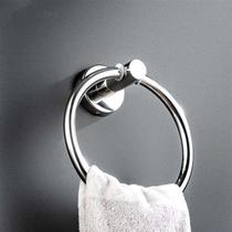 Stainless steel garden ring stainless steel round towel rack bathroom towel ring free of punch hanging cirque towel wreaths