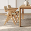 August solid wood dining chair in cream style