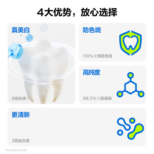 参半璀璨美白牙膏成人去渍美白去渍清新牙齿清新口气120g-s - 图3