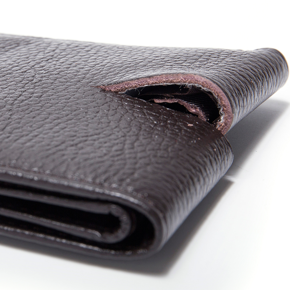 Hot new youth men's short fashion cowhide wallet-图2