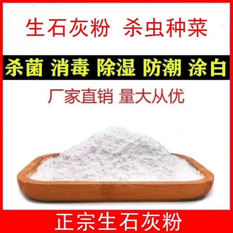 鱼塘消毒果树防虫农用种菜地用的蚕用高纯度生石灰粉杀虫种菜专用 - 图0