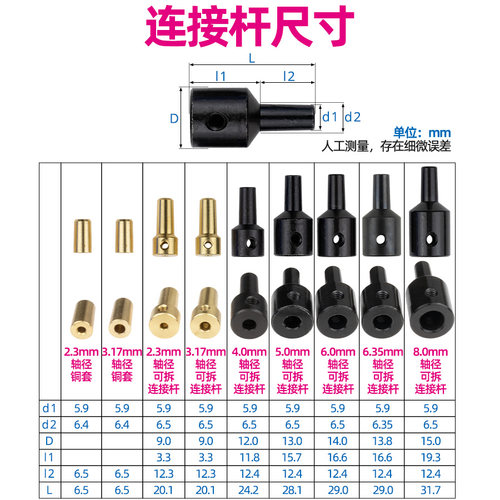 JT0夹头连接套锥度连接杆轴套电机钻夹头联轴器DIY电钻磨配件JTO - 图1