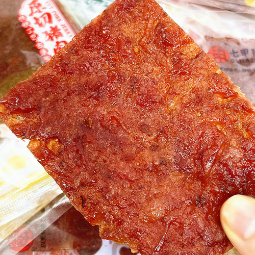 七甲社原切猪肉脯蜜汁原味特产追剧解馋小零食充饥高蛋白手撕肉干 - 图1